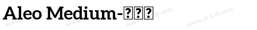 Aleo Medium字体转换